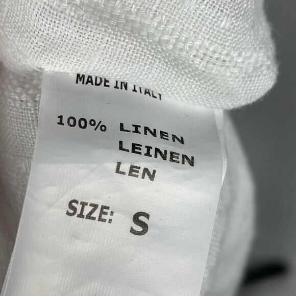 Lina Tomei Italy NWT 100% Linen White Blouse - Women’s S - Picture 6 of 8